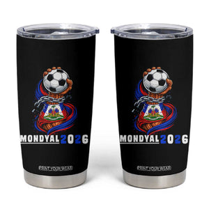 Mondyal 2026 Haiti Freedom Fist Broken Chains Soccer Graphic Tumbler Cup Haitian Flag Football Sports Fan TS02 Black Print Your Wear