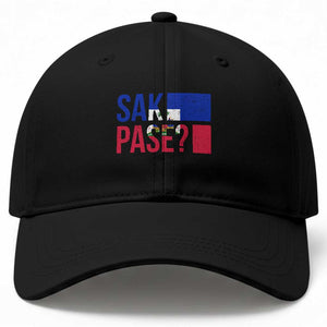 Sak Pase Haitian Creole Baseball Cap Haiti Flag Heritage Pride TS02 Print Your Wear