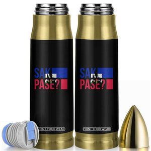 Sak Pase Haitian Creole Bullet Tumbler Haiti Flag Heritage Pride TS02 Black Print Your Wear