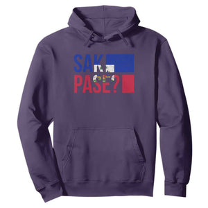 Sak Pase Haitian Creole Hoodie Haiti Flag Heritage Pride TS02 Purple Print Your Wear