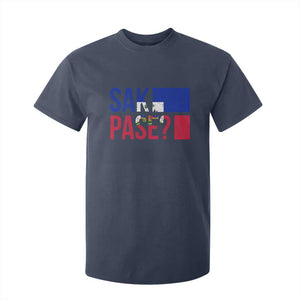 Sak Pase Haitian Creole T Shirt For Kid Haiti Flag Heritage Pride TS02 Navy Print Your Wear