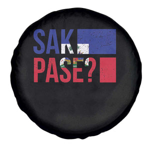 Sak Pase Haitian Creole Spare Tire Cover Haiti Flag Heritage Pride TS02 Print Your Wear