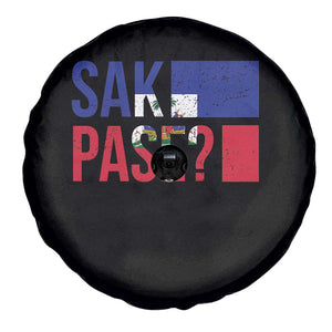 Sak Pase Haitian Creole Spare Tire Cover Haiti Flag Heritage Pride TS02 Print Your Wear