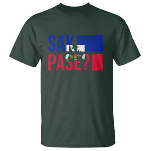Sak Pase Haitian Creole T Shirt Haiti Flag Heritage Pride TS02 Dark Forest Green Print Your Wear