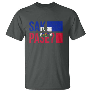 Sak Pase Haitian Creole T Shirt Haiti Flag Heritage Pride TS02 Dark Heather Print Your Wear