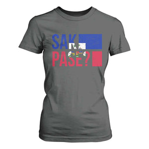 Sak Pase Haitian Creole T Shirt For Women Haiti Flag Heritage Pride TS02 Dark Heather Print Your Wear