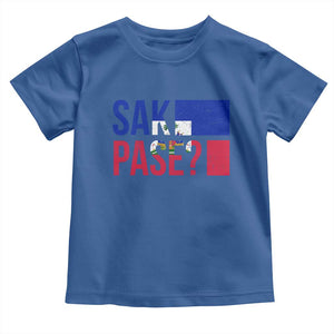 Sak Pase Haitian Creole Toddler T Shirt Haiti Flag Heritage Pride TS02 Royal Blue Print Your Wear