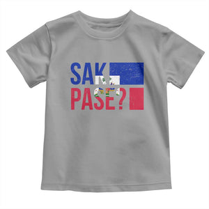 Sak Pase Haitian Creole Toddler T Shirt Haiti Flag Heritage Pride TS02 Sport Gray Print Your Wear