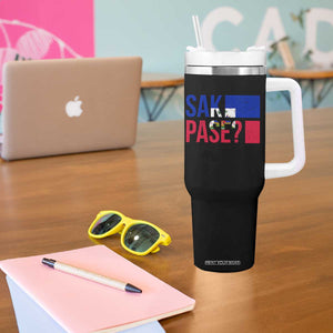 Sak Pase Haitian Creole Tumbler With Handle Haiti Flag Heritage Pride TS02 Print Your Wear