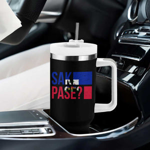 Sak Pase Haitian Creole Tumbler With Handle Haiti Flag Heritage Pride TS02 Print Your Wear