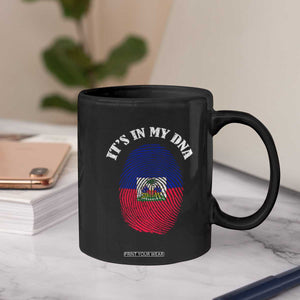 It's In My DNA Haitian Flag Fingerprint Graphic Coffee Mug Haiti Heritage Pride TS02 Print Your Wear