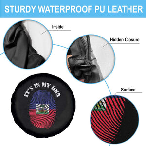 It's In My DNA Haitian Flag Fingerprint Graphic Spare Tire Cover Haiti Heritage Pride TS02 Print Your Wear