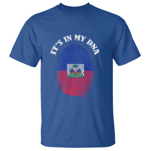 It's In My DNA Haitian Flag Fingerprint Graphic T Shirt Haiti Heritage Pride TS02 Royal Blue Print Your Wear