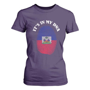 It's In My DNA Haitian Flag Fingerprint Graphic T Shirt For Women Haiti Heritage Pride TS02 Purple Print Your Wear
