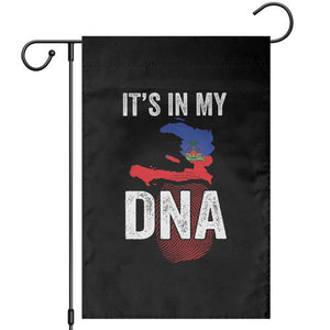 It's In My DNA Haitian Map and Fingerprint Flag Graphic Garden Flag Haiti Heritage Pride TS02 Black Print Your Wear