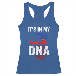 It's In My DNA Haitian Map and Fingerprint Flag Graphic Racerback Tank Top Haiti Heritage Pride TS02 Royal Blue Print Your Wear