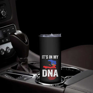 It's In My DNA Haitian Map and Fingerprint Flag Graphic Skinny Tumbler Haiti Heritage Pride TS02 Print Your Wear