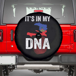 It's In My DNA Haitian Map and Fingerprint Flag Graphic Spare Tire Cover Haiti Heritage Pride TS02 Black Print Your Wear