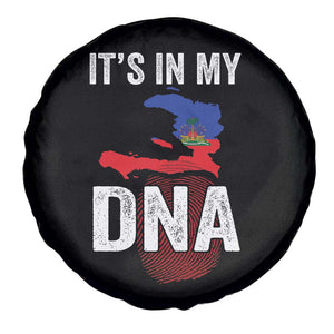 It's In My DNA Haitian Map and Fingerprint Flag Graphic Spare Tire Cover Haiti Heritage Pride TS02 Print Your Wear