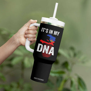 It's In My DNA Haitian Map and Fingerprint Flag Graphic Tumbler With Handle Haiti Heritage Pride TS02 Print Your Wear