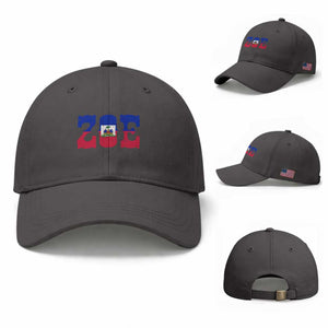 Zoe Haitian Pride Baseball Cap Haiti Flag Culture Heritage Pride TS02 Baseball Cap Universal Fit Dark Gray Print Your Wear