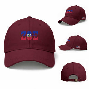 Zoe Haitian Pride Baseball Cap Haiti Flag Culture Heritage Pride TS02 Baseball Cap Universal Fit Maroon Print Your Wear