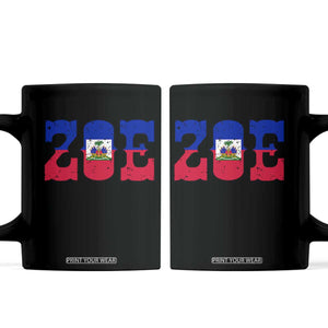 Zoe Haitian Pride Coffee Mug Haiti Flag Culture Heritage Pride TS02 Black Print Your Wear