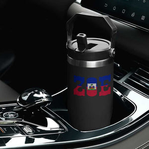 Zoe Haitian Pride Flip Straw Tumbler Haiti Flag Culture Heritage Pride TS02 Print Your Wear