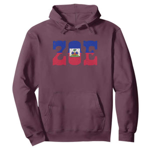 Zoe Haitian Pride Hoodie Haiti Flag Culture Heritage Pride TS02 Maroon Print Your Wear