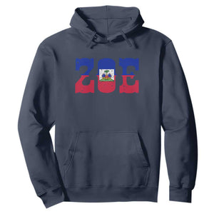 Zoe Haitian Pride Hoodie Haiti Flag Culture Heritage Pride TS02 Navy Print Your Wear