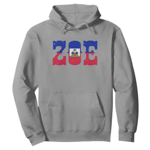 Zoe Haitian Pride Hoodie Haiti Flag Culture Heritage Pride TS02 Sport Gray Print Your Wear
