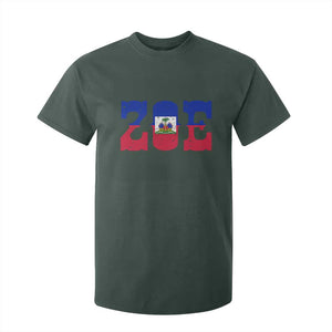 Zoe Haitian Pride T Shirt For Kid Haiti Flag Culture Heritage Pride TS02 Dark Forest Green Print Your Wear