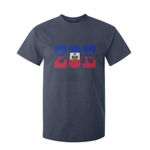 Zoe Haitian Pride T Shirt For Kid Haiti Flag Culture Heritage Pride TS02 Navy Print Your Wear
