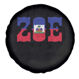 Zoe Haitian Pride Spare Tire Cover Haiti Flag Culture Heritage Pride TS02 Print Your Wear
