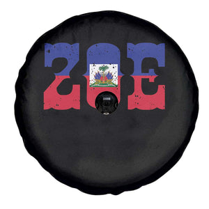 Zoe Haitian Pride Spare Tire Cover Haiti Flag Culture Heritage Pride TS02 Print Your Wear