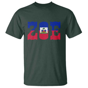 Zoe Haitian Pride T Shirt Haiti Flag Culture Heritage Pride TS02 Dark Forest Green Print Your Wear