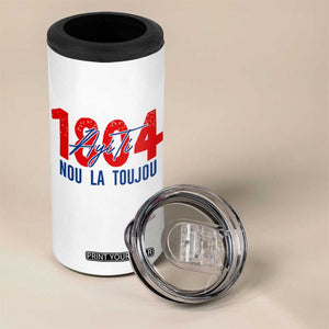 Haiti 1804 Ayiti Nou La Toujou 4 in 1 Can Cooler Tumbler Independence Haiti Heritage Pride TS02 Print Your Wear
