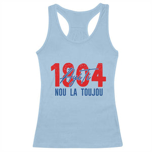 Haiti 1804 Ayiti Nou La Toujou Racerback Tank Top Independence Haiti Heritage Pride TS02 Light Blue Print Your Wear