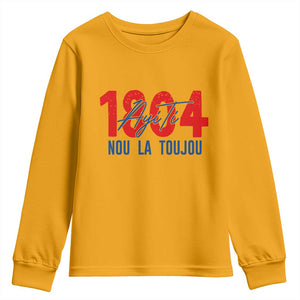 Haiti 1804 Ayiti Nou La Toujou Youth Sweatshirt Independence Haiti Heritage Pride TS02 Gold Print Your Wear