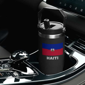 Vintage Distressed Haiti Flag Flip Straw Tumbler Haitian Heritage Pride TS02 Print Your Wear