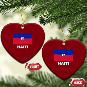 Vintage Distressed Haiti Flag Ceramic Ornament Haitian Heritage Pride TS02 Print Your Wear