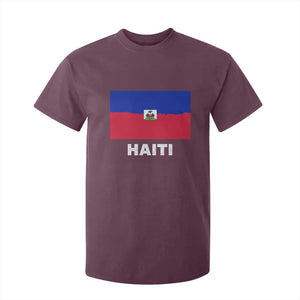 Vintage Distressed Haiti Flag T Shirt For Kid Haitian Heritage Pride TS02 Maroon Print Your Wear