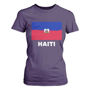 Vintage Distressed Haiti Flag T Shirt For Women Haitian Heritage Pride TS02 Purple Print Your Wear