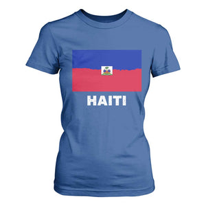 Vintage Distressed Haiti Flag T Shirt For Women Haitian Heritage Pride TS02 Royal Blue Print Your Wear