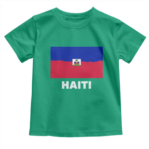 Vintage Distressed Haiti Flag Toddler T Shirt Haitian Heritage Pride TS02 Irish Green Print Your Wear