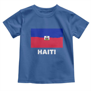 Vintage Distressed Haiti Flag Toddler T Shirt Haitian Heritage Pride TS02 Royal Blue Print Your Wear