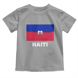 Vintage Distressed Haiti Flag Toddler T Shirt Haitian Heritage Pride TS02 Sport Gray Print Your Wear