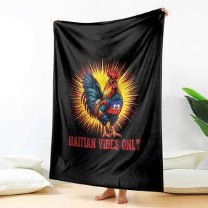 Proud Haitian Rooster Flag Throw Blanket Majestic National Symbol Haiti Heritage Pride TS02 Print Your Wear