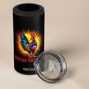 Proud Haitian Rooster Flag 4 in 1 Can Cooler Tumbler Majestic National Symbol Haiti Heritage Pride TS02 Print Your Wear
