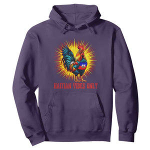 Proud Haitian Rooster Flag Hoodie Majestic National Symbol Haiti Heritage Pride TS02 Purple Print Your Wear